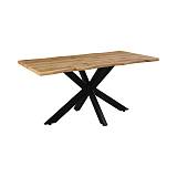 Tραπέζι Gilman pakoworld MDF sonoma-μαύρο 150x90x75εκ