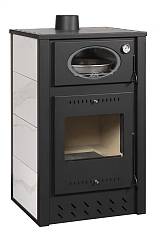 Alfatherm ALC02 Σόμπα Ξύλου Με Φούρνο Ατσάλινη Απλή 15kw Με Κεραμικά Πλαινά