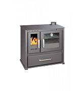 Syrios Alea KS-2000A Grey Ατσάλινη Ξυλόσομπα με Φούρνο 10kW