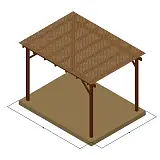 Πέργκολα με καφασωτό Privacy - 400 x 400εκ.