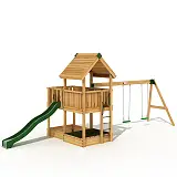 Ξύλινη παιδική χαρά - Project 3S - Project 3S με Κούνια Προέκταση 2 θέσεων - Παιδική Χαρά Επαγγελματικής Χρήσης