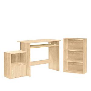 Γραφείο Σετ ArteLibre CYGNUS Φυσικό 90x50x75/50x23x80/41x29x54cm