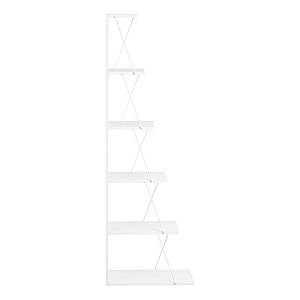 Βιβλιοθήκη mini Tars pakoworld λευκό 50x22x150εκ