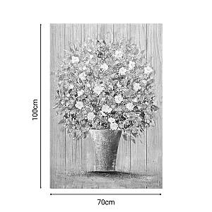 Πίνακας σε καμβά Flowerpot Inart 70x3x100εκ