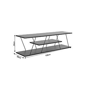 Έπιπλο τηλεόρασης Tars pakoworld γκρι-μαύρο 120x30x33εκ