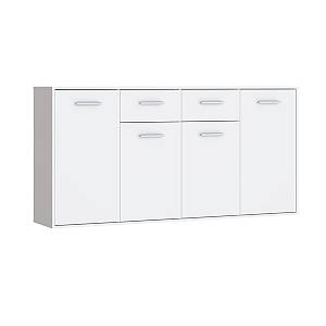 Μπουφές Drepen pakoworld μελαμίνη σε λευκό χρώμα 162.3x34.2x81.7εκ