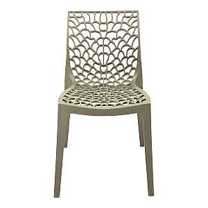 Καρέκλα Hush pakoworld pp σε cappuccino απόχρωση 50x57x81εκ