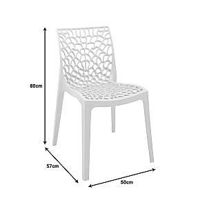 Καρέκλα Hush pakoworld pp σε cappuccino απόχρωση 50x57x81εκ