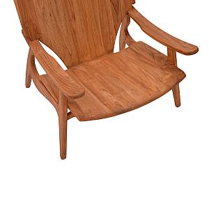 Πολυθρόνα Brazin pakoworld φυσικό teak ξύλο 72x71x77εκ