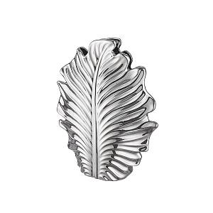 Βάζο Φύλλο Monstera Κεραμικό Ασημί 9.5x23x30cm
