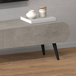 Έπιπλο τηλεόρασης Lotus Megapap χρώμα γκρι ρετρό 120x30x40εκ.