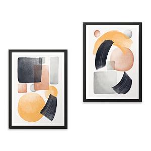 Πίνακας Shapes Megapap 2 τμχ. σε πλαίσιο 35x45x2εκ.