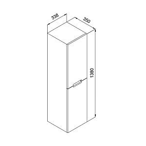 Στήλη TREND Ανθρακί MDF 18mm Λάκα 34 3CTRE034ABM κρεμαστή