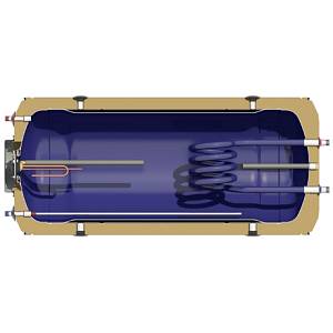 Nobel Aelios CUS 160lt 2m² Glass Τριπλής Ενέργειας Ηλιακός Θερμοσίφωνας Με Επιλεκτικό Συλλέκτη και Βάση Κεραμοσκεπής