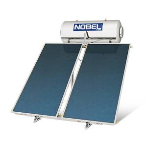 Nobel Classic 200lt 4m² Inox Ανοξείδωτος Τριπλής Ενέργειας Για Αντλία Θερμότητας Ηλιακός Θερμοσίφωνας Με Επιλεκτικούς Συλλέκτες και Βάση Ταράτσας