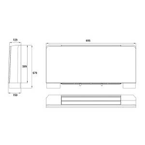 Olimpia Splendid SL AIR 600 Δαπέδου Αριστερό Fan Coil