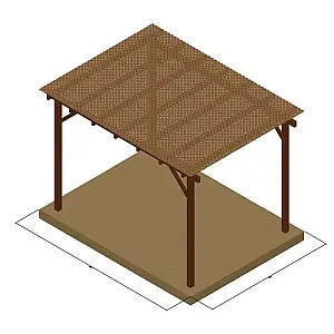 Πέργκολα με καφασωτό Privacy - 400 x 600εκ.