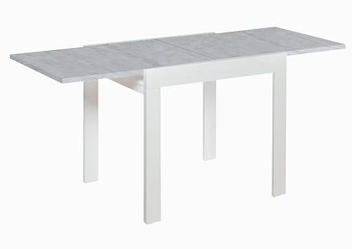 Τραπέζι κουζίνας ξύλινο Kors  Beton/Λευκό, 89-178/69/76 εκ., Genomax
