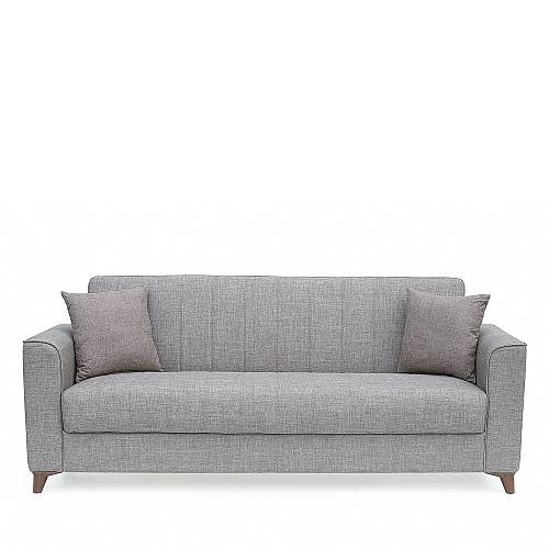 Καναπές Κρεβάτι Τριθέσιος ArteLibre GERARDO Καφέ 210x84x86cm