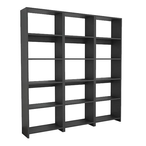 Βιβλιοθήκη Rabuku pakoworld σε ανθρακί απόχρωση 146x22x160εκ