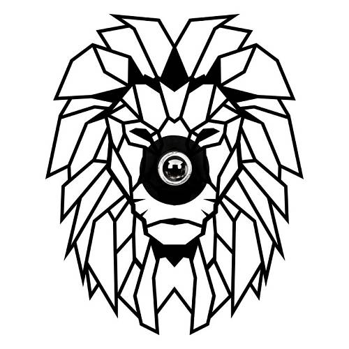Απλίκα τοίχου Lion Megapap E27 MDF χρώμα μαύρο 39x12x49εκ.