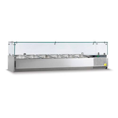 Tefcold VK38-150 Βιτρίνα Set Up Μήκους 1500mm για GN 1/3