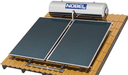 Nobel Classic 200lt 3m² Glass Τριπλής Ενέργειας Ηλιακός Θερμοσίφωνας Με Επιλεκτικούς Συλλέκτες και Βάση Κεραμοσκεπής