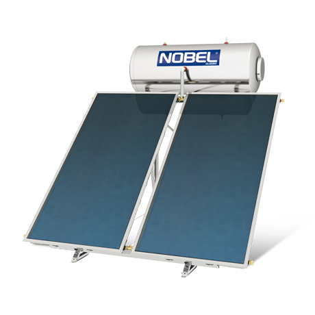 Nobel Classic 200lt 3m² Glass Τριπλής Ενέργειας Για Αντλία Θερμότητας Ηλιακός Θερμοσίφωνας Με Επιλεκτικούς Συλλέκτες και Βάση Ταράτσας