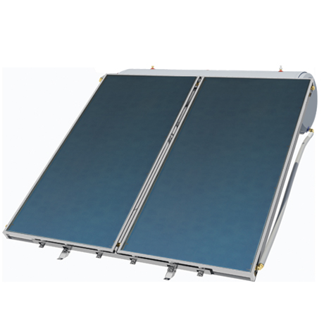 Nobel Aelios CUS 300lt 4m² Glass Τριπλής Ενέργειας Ηλιακός Θερμοσίφωνας Με Επιλεκτικούς Συλλέκτες και Χαμηλή Βάση Ταράτσας