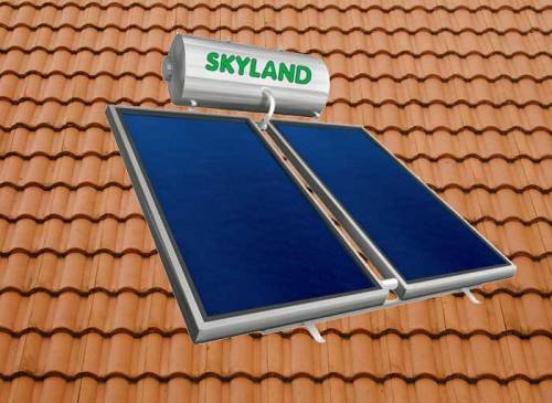Skyland GL 200lt 3.1m² Glass Τριπλής Ενέργειας Ηλιακός Θερμοσίφωνας Με Επιλεκτικούς Συλλέκτες και Βάση Κεραμοσκεπής Για Αντλία Θερμότητας