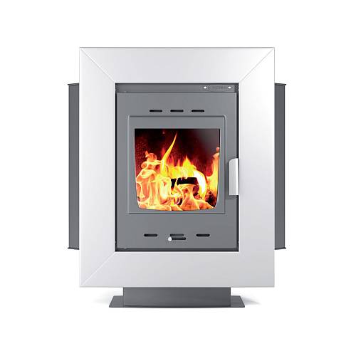 Thermiki ATS 100 CORNER Σόμπα Ξύλου Ατσάλινη Απλή 14kw Γωνιακή Με Κορνίζα