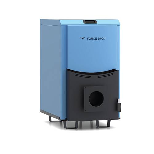 Thermiki FORCE 55 Λέβητας Ξύλου Χαλύβδινος 55kw Με Ενσωματωμένη Πόρτα για Καυστήρα Πέλλετ-Pellet