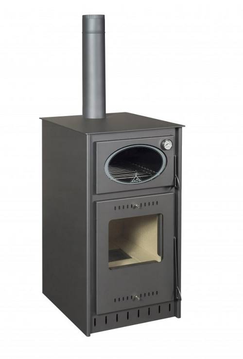Alfatherm AL02-S Σόμπα Ξύλου Με Φούρνο Ατσάλινη Απλή 15kw
