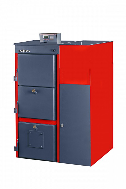 Halcotherm LN3B 40 Λέβητας Ξύλου Πέλλετ-Pellet Βιομάζας 40.000kcal/h 3 Διαδρομών Με Ενισχυμένο Κοχλία
