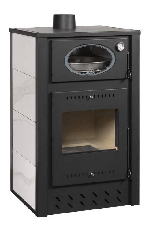 Alfatherm ALC02 Σόμπα Ξύλου Με Φούρνο Ατσάλινη Απλή 15kw Με Κεραμικά Πλαινά