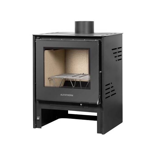 Alfatherm Brasero Stove Σόμπα Ξύλου Ατσάλινη Απλή 10kw