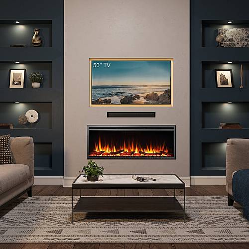 Richen Insert 127 Ηλεκτρικό Τζάκι Τοίχου 2000W Μ127xΥ48xΒ14.7cm