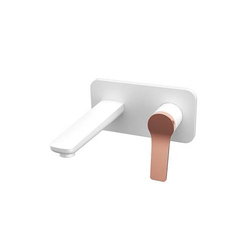 Μπαταρία νιπτήρος εντοιχισμού ANDARE Bianco Rose Gold WNW148073PH-RG KARAG