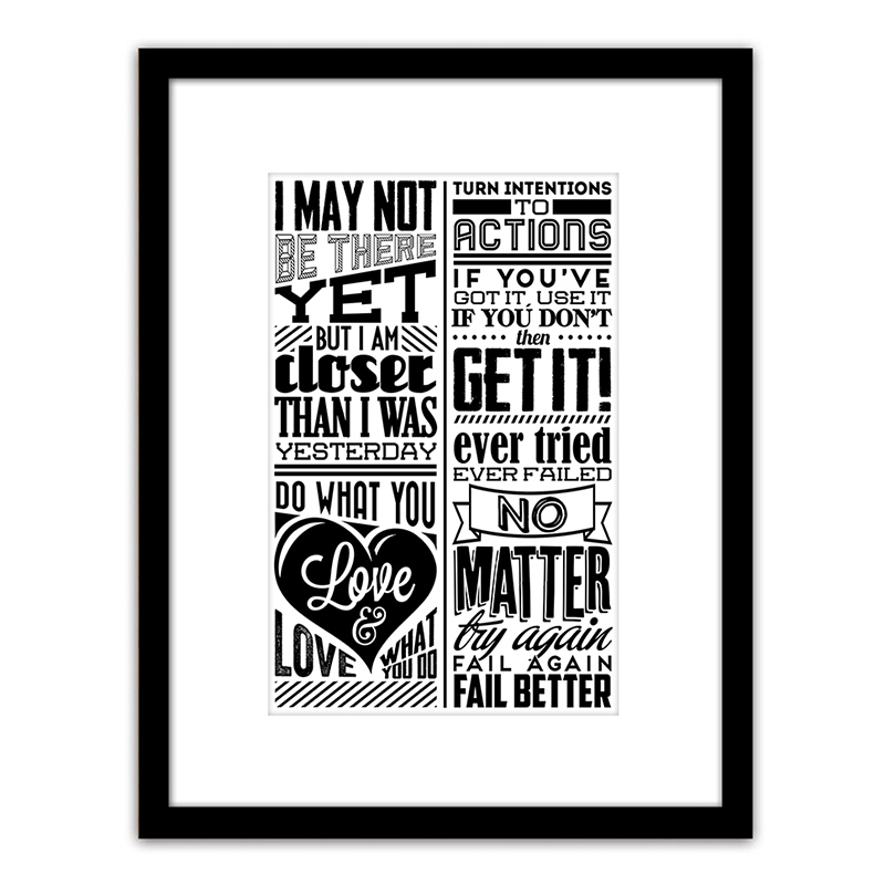 Πίνακας Σε Κορνίζα ArteLibre Πλαστικό Quote 35x45x1.8cm