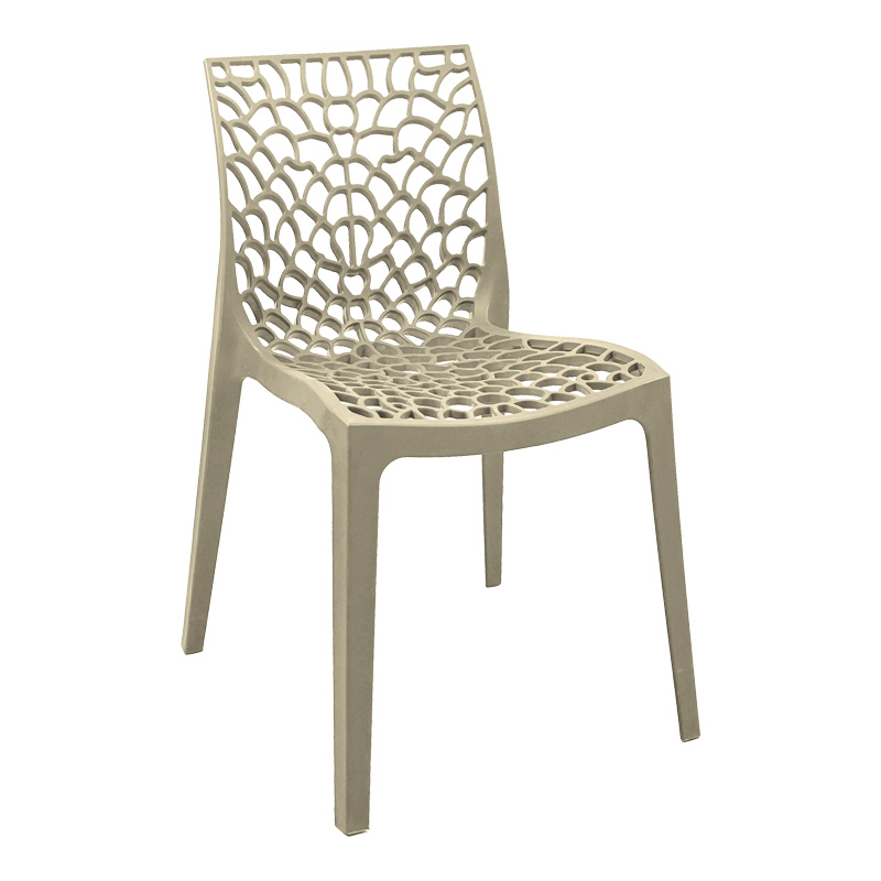 Καρέκλα Hush pakoworld pp σε cappuccino απόχρωση 50x57x81εκ