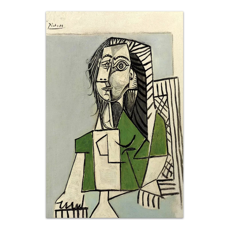 Πίνακας σε καμβά Seated Woman Megapap ψηφιακής εκτύπωσης 60x90x3εκ.