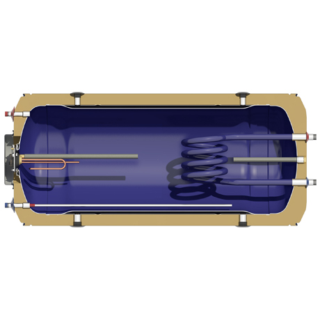 Nobel Aelios CUS 160lt 2m² Glass Τριπλής Ενέργειας Ηλιακός Θερμοσίφωνας Με Επιλεκτικό Συλλέκτη και Βάση Κεραμοσκεπής
