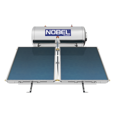 Nobel Classic 300lt 4m² Glass Τριπλής Ενέργειας Για Αντλία Θερμότητας Ηλιακός Θερμοσίφωνας Με Επιλεκτικούς Συλλέκτες και Χαμηλή Βάση Ταράτσας