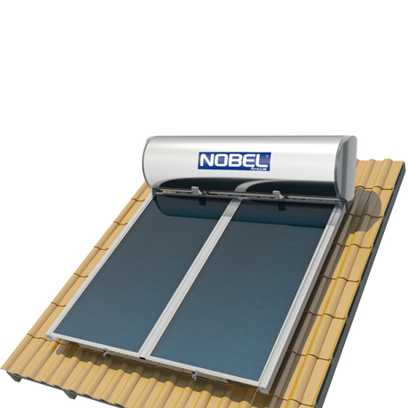 Nobel Apollon 320lt 4m² Glass Διπλής Ενέργειας Ηλιακός Θερμοσίφωνας Με Επιλεκτικό Συλλέκτη και Βάση Κεραμοσκεπής