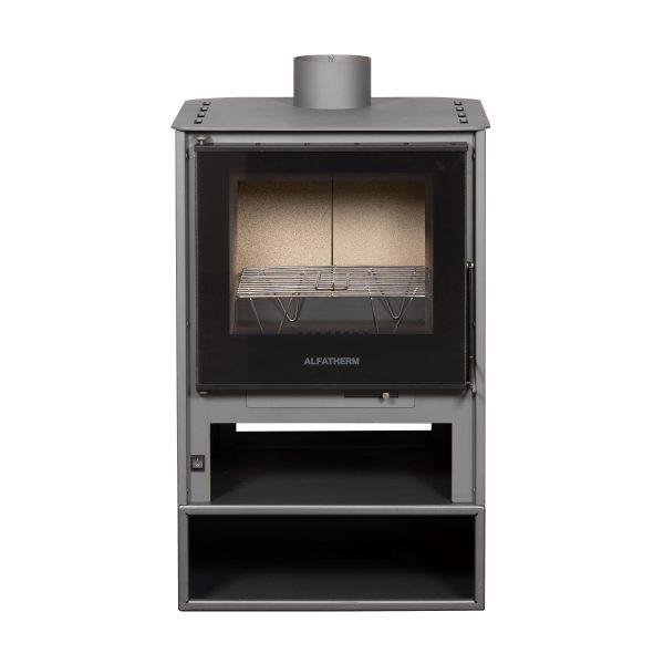 Alfatherm Brasero Stove Air Σόμπα Ξύλου Ατσάλινη Αερόθερμη Με Βεντιλατέρ 10kw