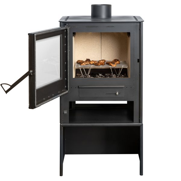 Alfatherm Brasero Stove Air Σόμπα Ξύλου Ατσάλινη Αερόθερμη Με Βεντιλατέρ 10kw
