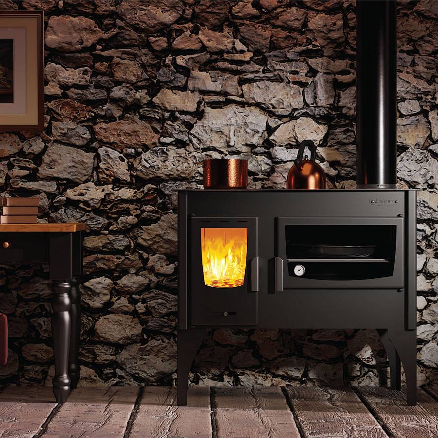 Thermiki ATS ΜΑSΙΝΑ VERGINA Σόμπα Ξύλου Ατσάλινη Με Φούρνο 10kw