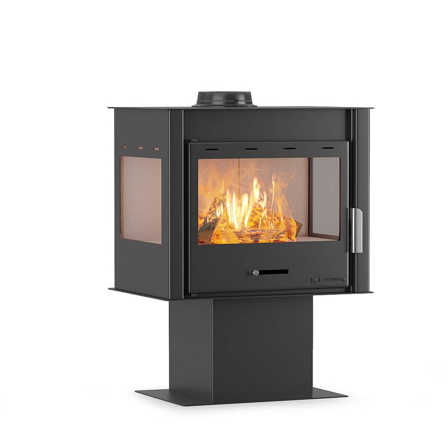 Thermiki ATS 100 3SIDE Σόμπα Ξύλου Ατσάλινη 12kw Τριών Όψεων