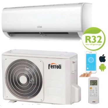 Ferroli Diamant S 12000btu Κλιματιστικό Τοίχου Inverter A+++ με Ιονιστή και Wi-Fi