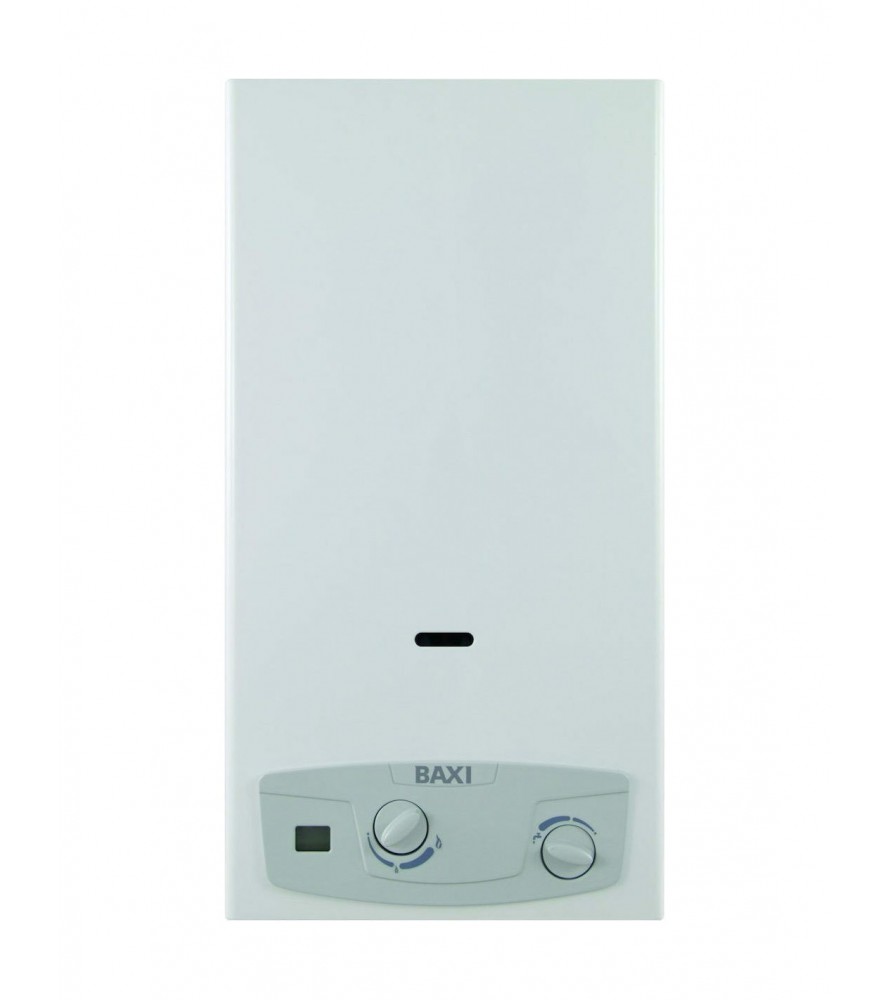 BAXI Acquaprojet 14i Blue Επίτοιχος Ταχυθερμαντήρας ανοιχτού θαλάμου Μπαταρίας 14 lit/min Φυσικού Αερίου